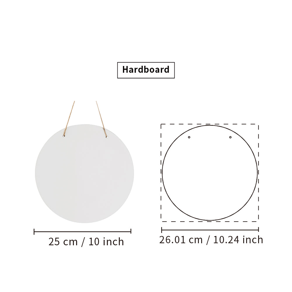 Wholesale 10 inch Sublimation Hanging Frames MDF White Door Hanger Signs Round 6 Pack & 24 Pack & 48 Pack