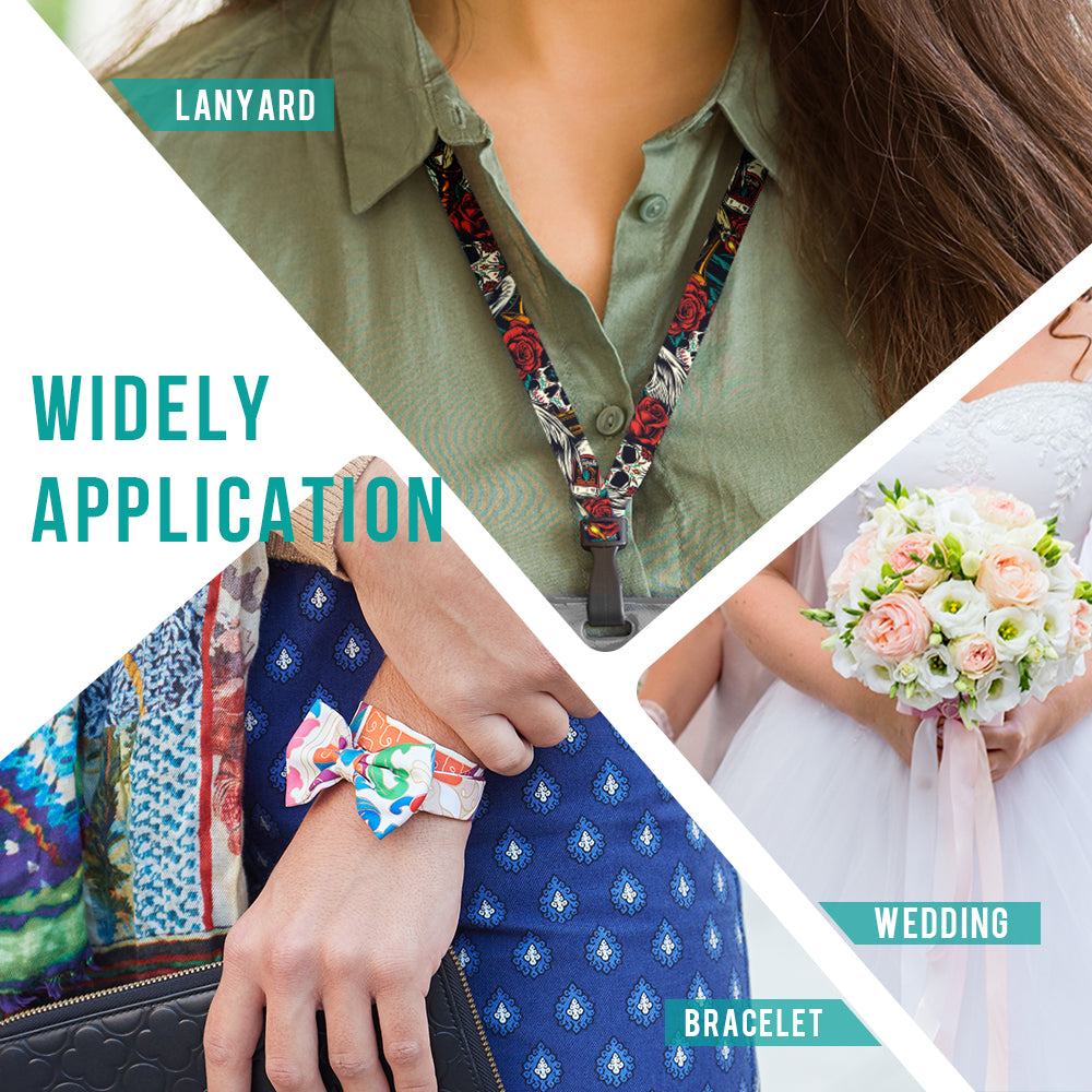 Sublimation Satin Ribbon for Gift Wrapping 3/8 Inch *40 ft 6 Rolls