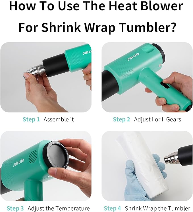 25 L Sublimation Oven Sublimation Starter Benginers Kit Bundle with 20 OZ Sublimation Tumblers,Cup Tumbler Cradle,Shrink Wrap Films and Heat Blower Foldable Handle