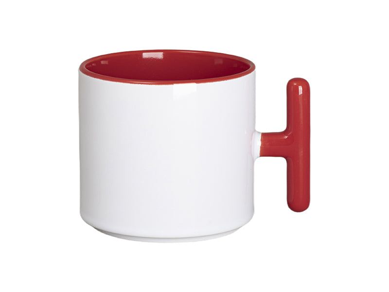 Wholesale Sublimation Blank 9oz Inner T-Handle Color Mug 48 Pack(5 Colors)-Shipping from China