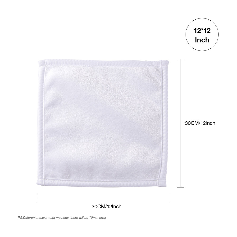 Wholesale Sublimation Square Handle Towel White 12 Inch 250 PCS