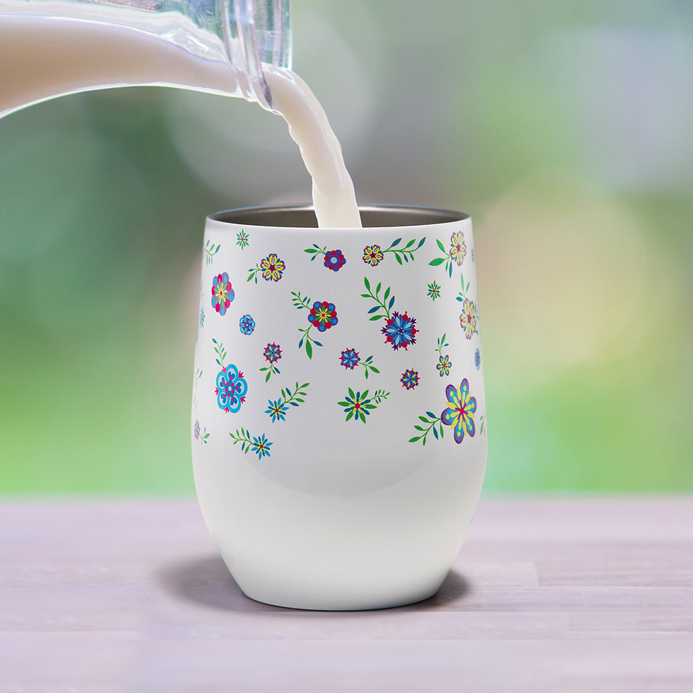 Wholesale 12oz Sublimation Wine Tumbler Cups Glossy White with Direct Drink Lid 12 Pack & 36 Pack & 72 Pack