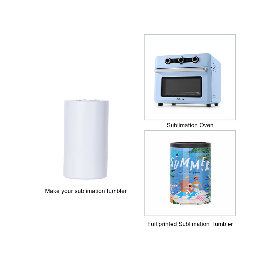 Wholesale 12 OZ Sublimation Cold Drink Short Can Cooler Bulk Buy Stainless Steel Insulator White 8 Pack & 24 Pack & 48 Pack