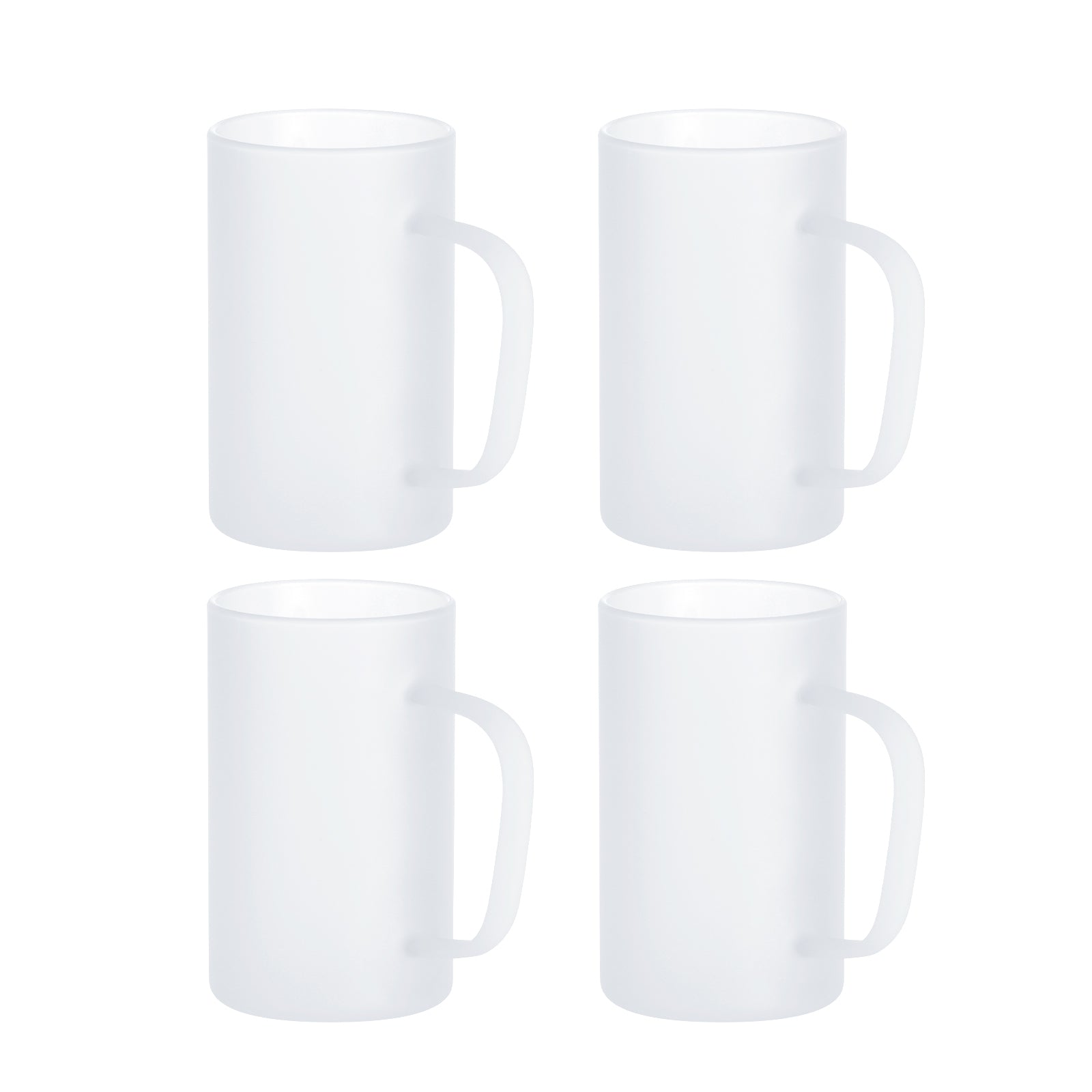 Wholesale 18 OZ Sublimation Glass Beer Mugs Frosted with Handle 8 Pack & 24 Pack & 48 Pack