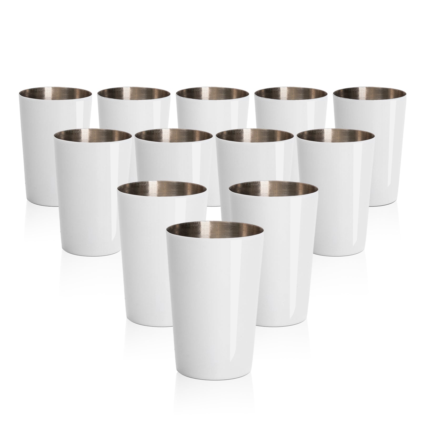 2oz 70ml Sublimation Stainless Steel Mini Tumbler Shot Glass Single Wall White 12 Pieces