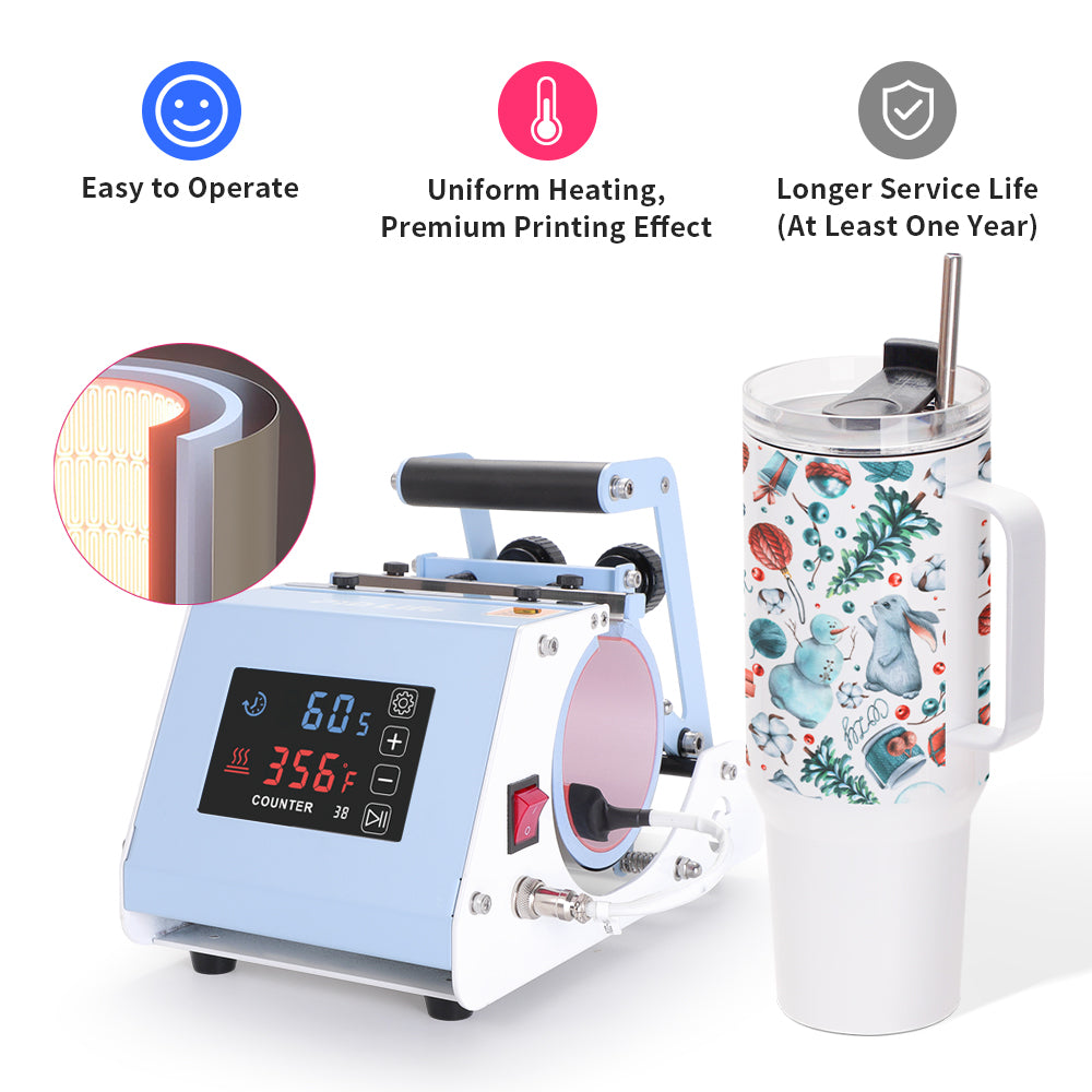 40 OZ Tumbler Heat Press Machine for 40 oz Sublimation Tumblers Printing Mini Max