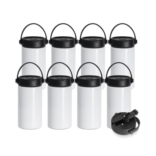 Wholesale Sublimation Water Bottle Blanks Bulk Sports Wide Mouth Vacuum Insulated Straight Tumblers with Flip Straw and Portalbe Handle(2 Size) 8 Pack & 24 Pack