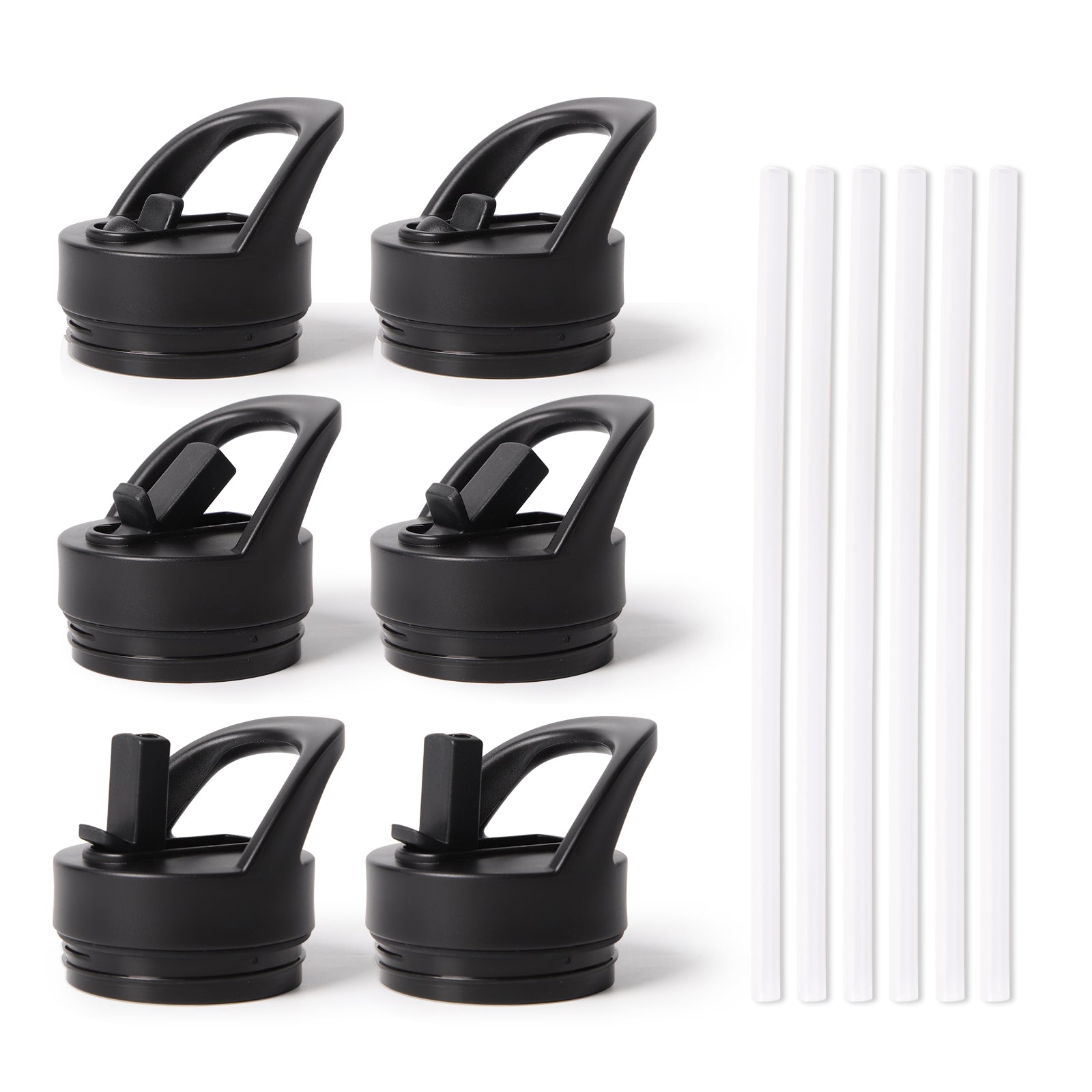 12 Pack Replacement Sippy Up Plastic Lid with Straw and Handle for 16 OZ 20 OZ Sublimation Skinny Water Bottles