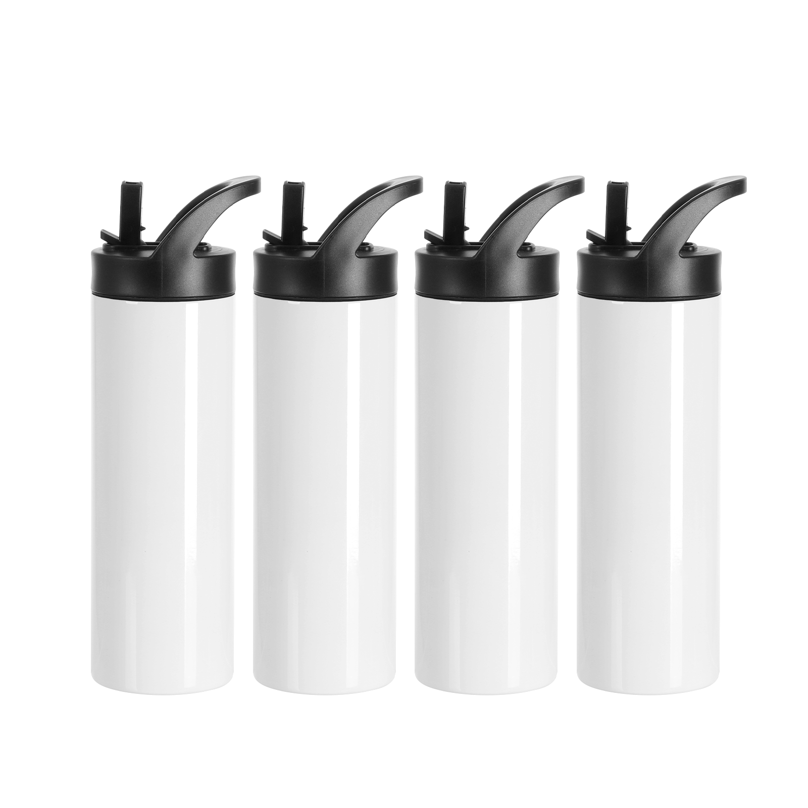 Wholesale 20 OZ Sublimation Kids Water Bottles Tumblers Blanks White with Portable Lid and Straw 8 Pack & 24 Pack & 48 Pack