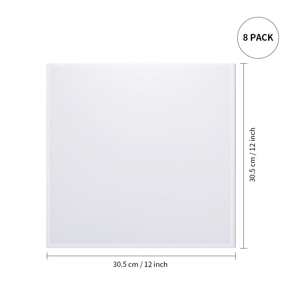 Wholesale Sublimation Acrylic Blanks Sheets 12" x 12" Bulk White,1/12" Thick(2 mm) Laser Blanks Acrylic Sheets for Xtool Glowforge 40 W Cutting 8 Pack & 24 Pack & 48 Pack