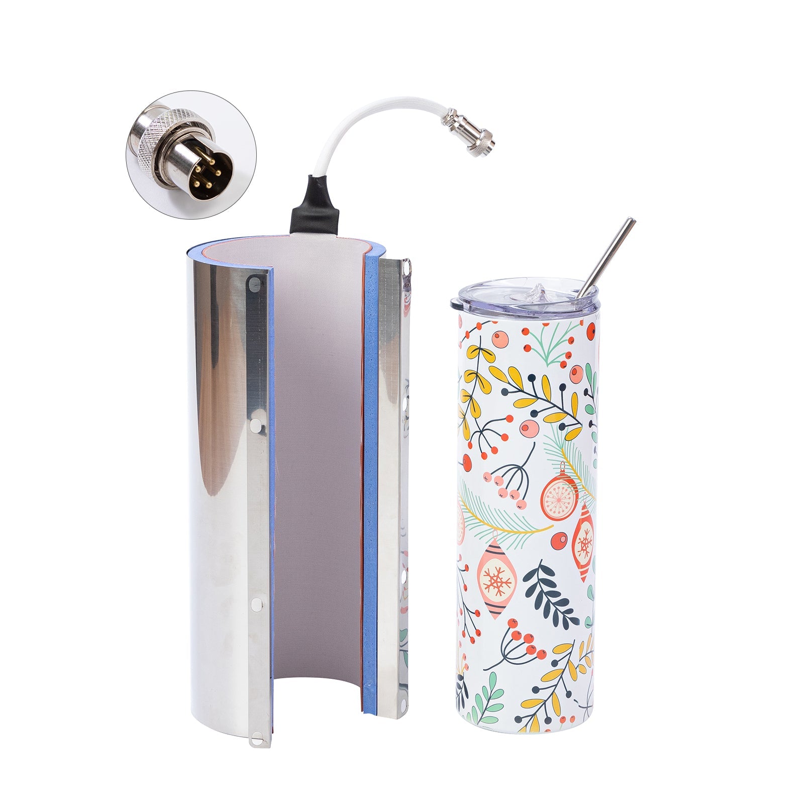 20 oz 30 oz Tumbler Mug Heater Attachments with 5 Pin for V3 Pro mini Tumbler Press for UK(Ship from China)