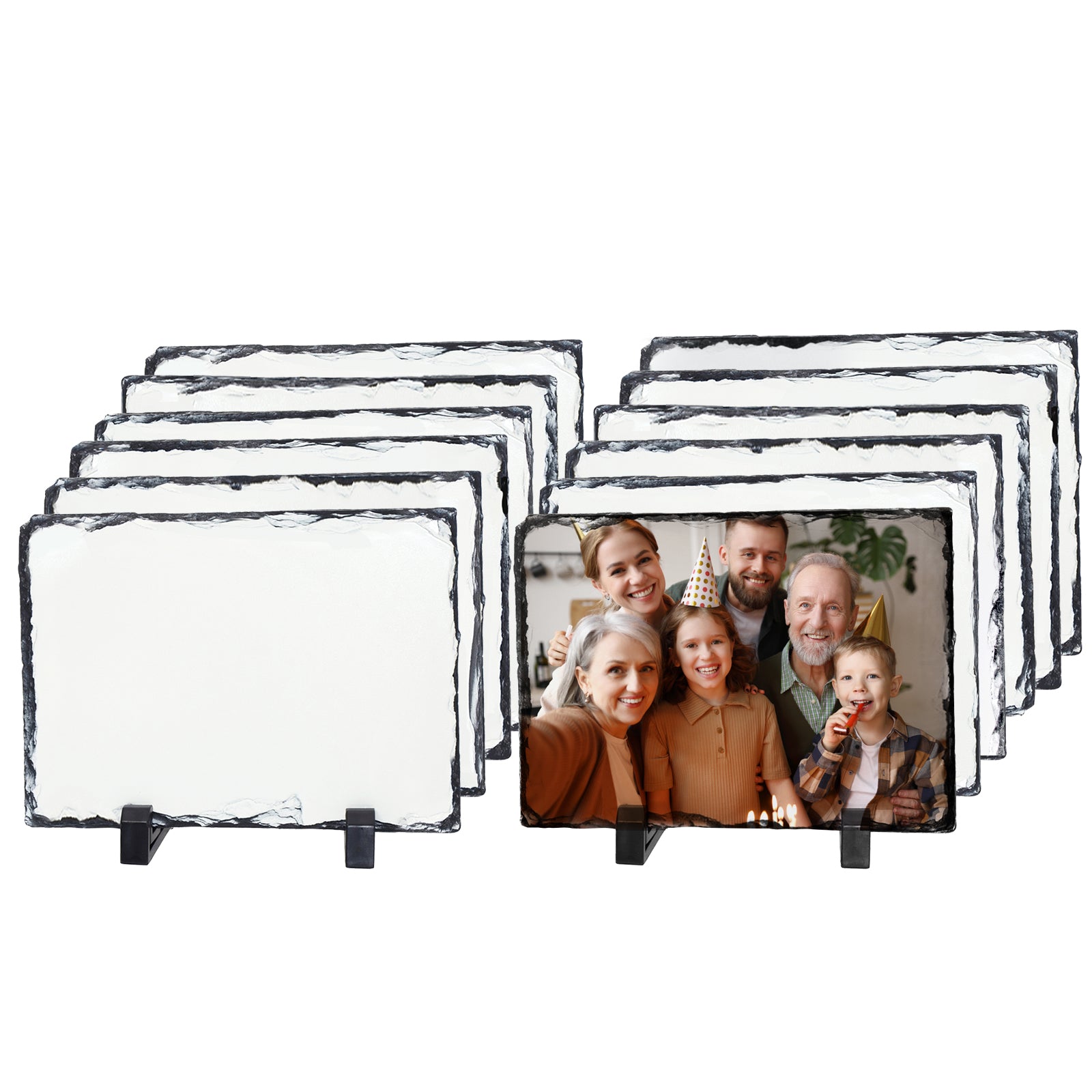 Wholesale Sublimation Photo Slates Rock Blanks Small Rectangular 5.5 x 7.5 Inch 12 Pack