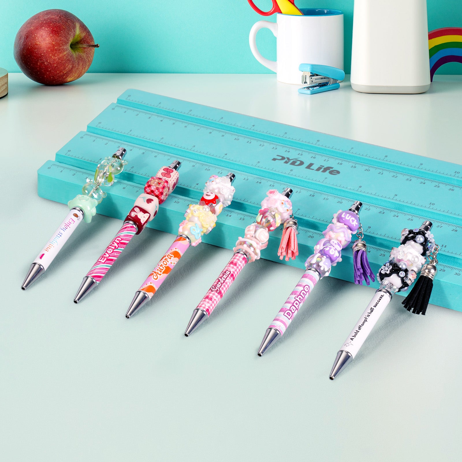 Wholesale Sublimation Beadable Pens Blanks Bulk White for Pen Heat Press with 25 Pieces Shrink Wrap Films 40 Pack & 60 Pack & 120 Pack