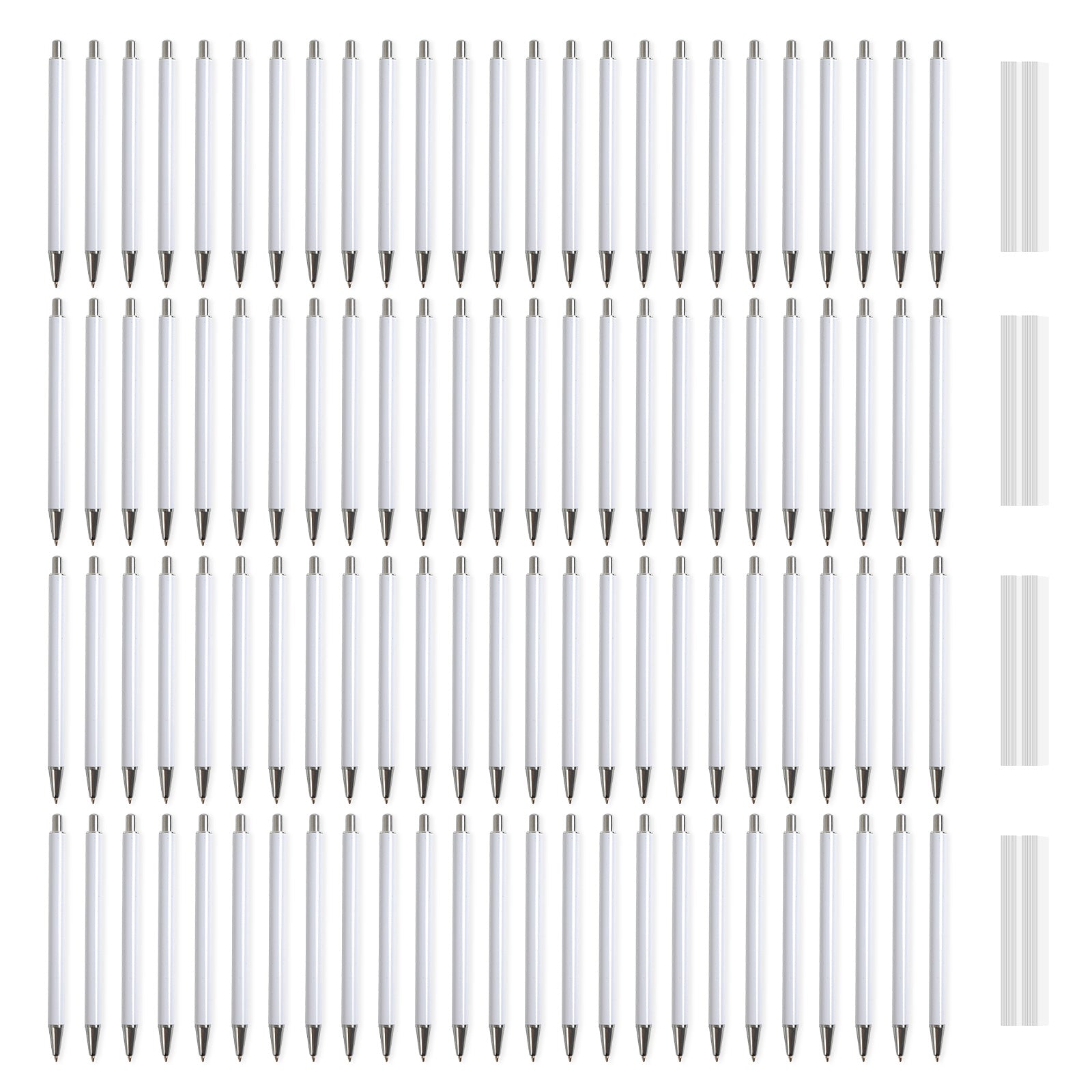 Wholesale Sublimation Pens Blanks No Clip Bulk for Pen Heat Press with 25 PCS Shrink Wrap Films 40 Pack & 60 Pacl & 120 Pack