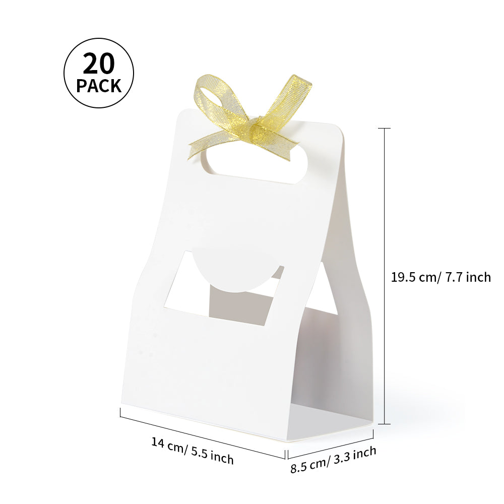 (2 Shapes) Sublimation Boxes Blanks for 11 OZ Sublimation Ceramic Mugs Matte White Sublimation Gift Boxes Blank with Golden Ribbon 20 Pack & 60 Pack & 100 Pack