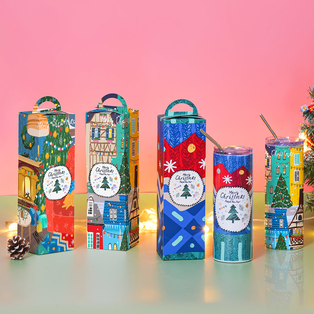 Sublimation Skinny Tumblers 20 OZ Gift Boxes Blanks Bulk 20 Pack