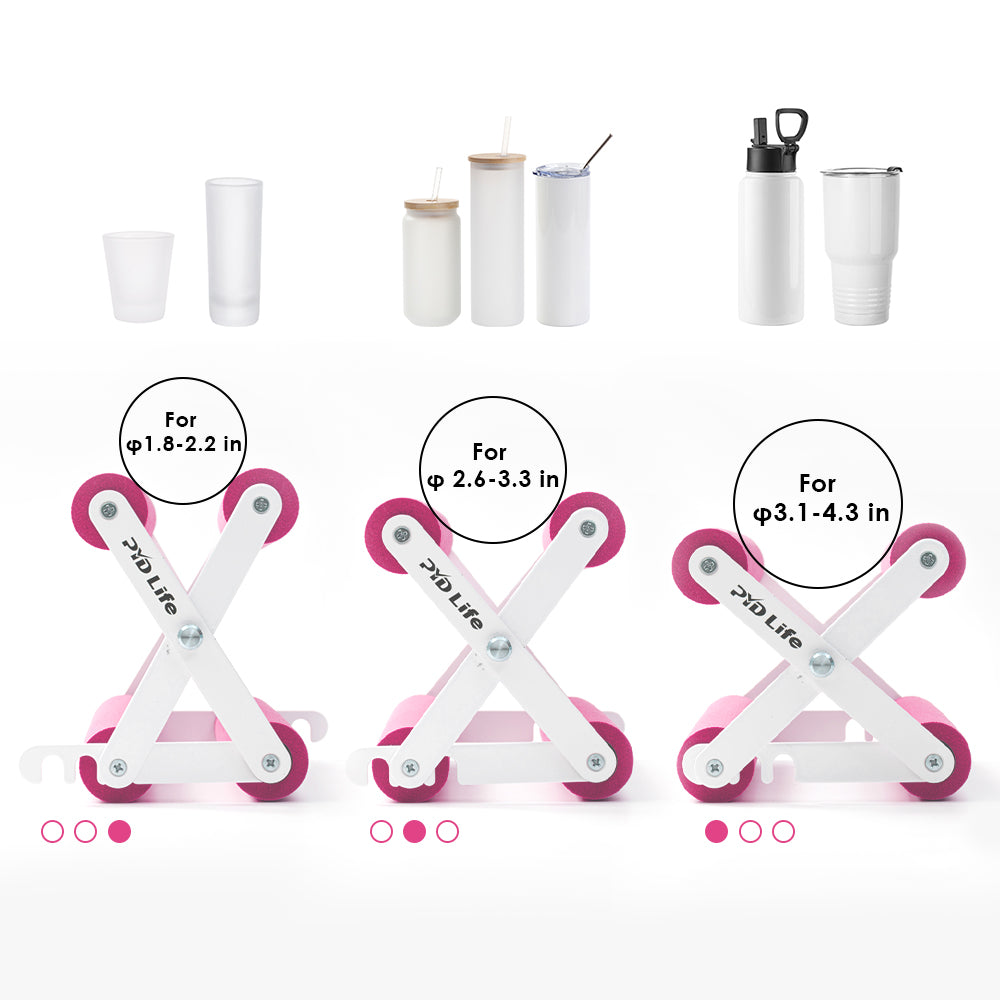 Cup Tumbler Cradle Holder for Crafting Vinyl Application Sublimation Printing Pink