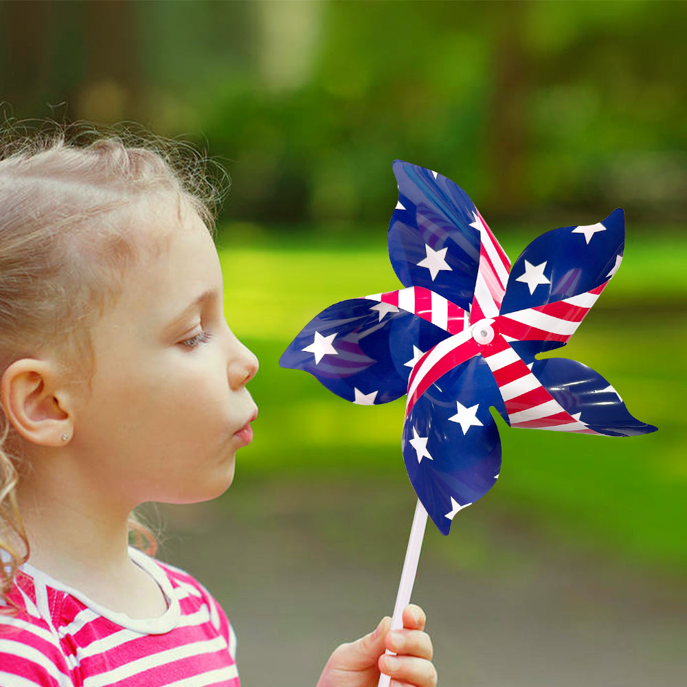 20 Pack Sublimation Windmill White Blanks Bulk 8.6" x 8.3" Plastic Double-sided Printable with 11.7" Plastic Stickers