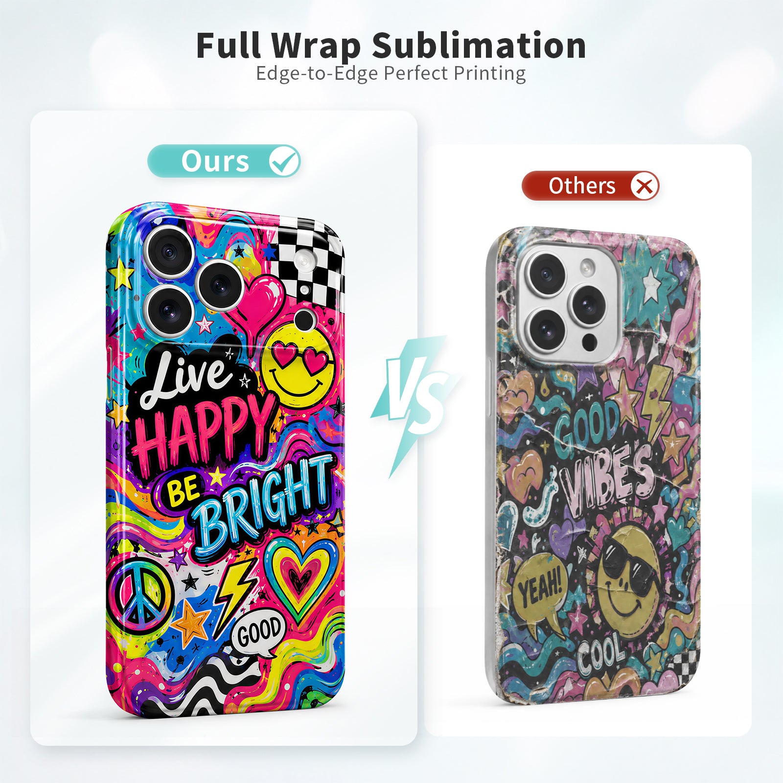 Wholesale 3D Sublimation Phone Cases Blanks Compatible with iPhone, Glossy White Blanks Heat Transfer Case, Printable Phone Cover for DIY Photo Designs 8 Pack