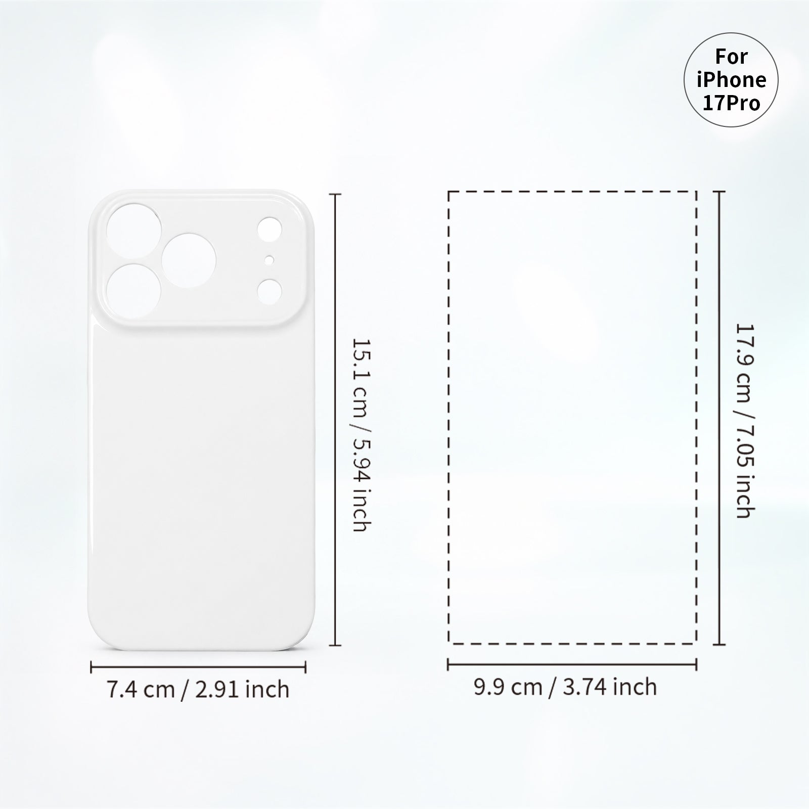 3D IPhone Case Kit with 1 Pack 3D Printing Metal Mold iPhone Cover Tool and 8 Pack Blank Sublimation Phone Case for iPhone(Ship from China)