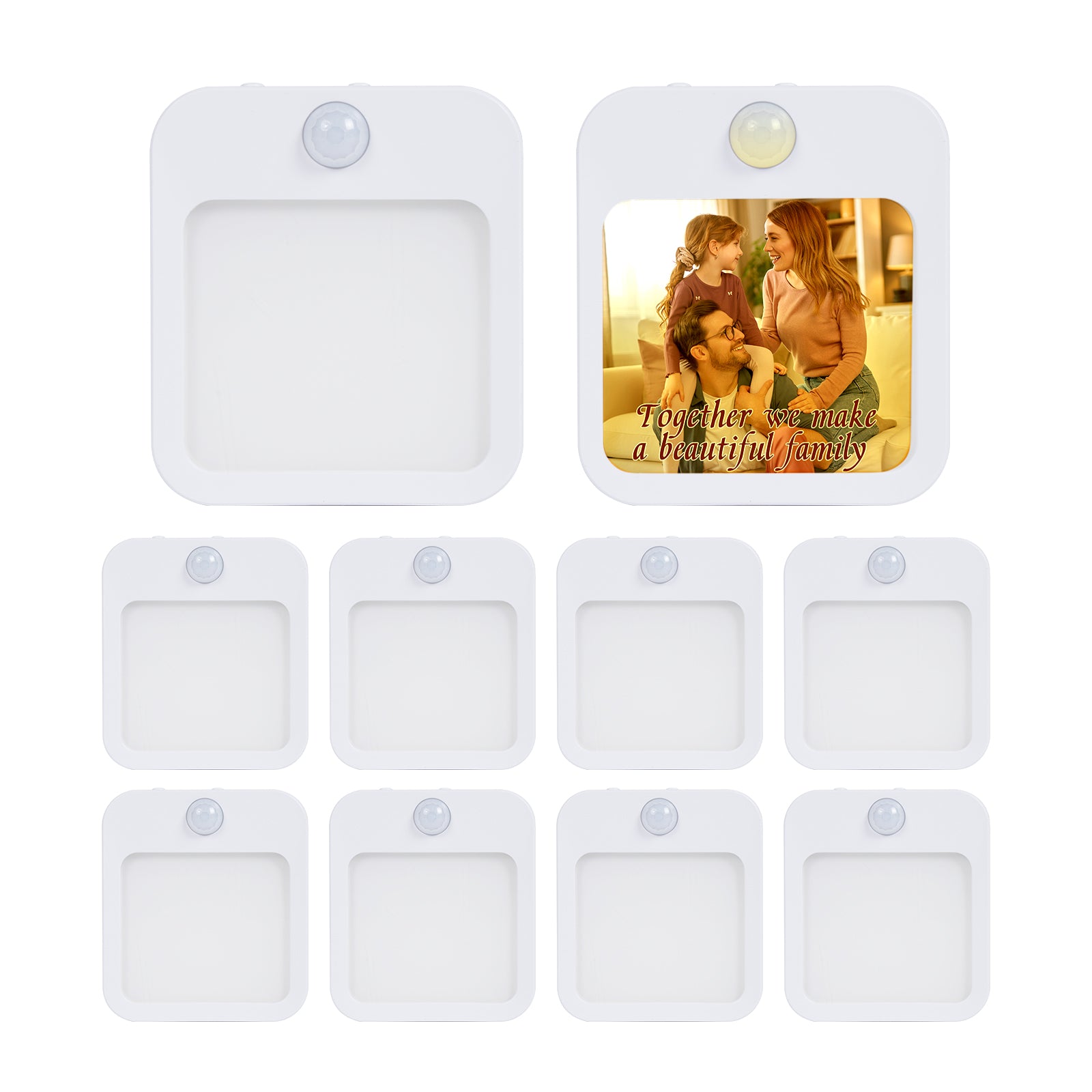Wholesale Sublimation Night Light Blanks Plug in Motion Sensor 3" x 2.7" x 1.6",Warm Yellow LED Nightlight 10 Pack & 30 Pack & 60 Pack