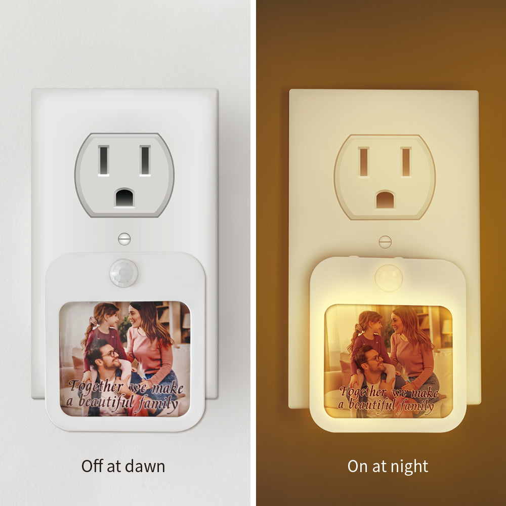 Wholesale Sublimation Night Light Blanks Plug in Motion Sensor 3" x 2.7" x 1.6",Warm Yellow LED Nightlight 10 Pack & 30 Pack & 60 Pack