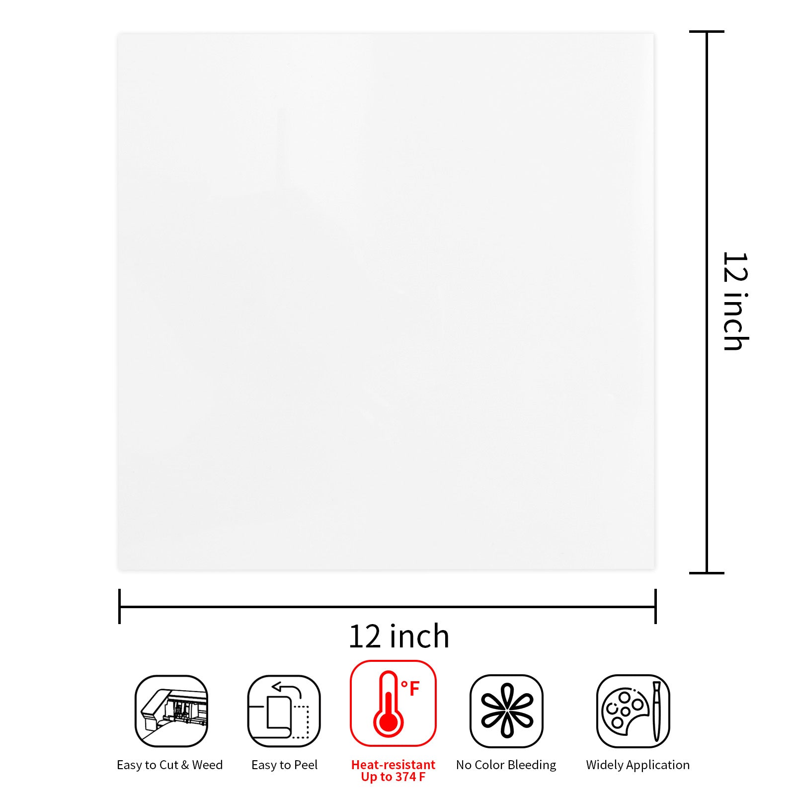 Heat-Resistant Stencil Vinyl White Masking Covering Film 12" x 25 Ft 2 Rolls
