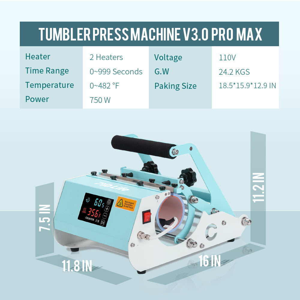 2 IN 1 40 OZ 30 OZ Tumbler Heat Press Machine for Sublimation Tumblers Cups 40 OZ 30 OZ Touch Screen for Canada