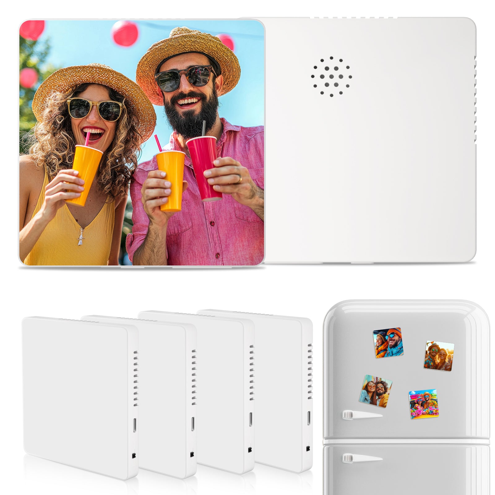 Wholesale Sublimation Music Fridge Magnet Blanks, Album Refrigerator Magnets,Built-in Music Can Play Songs for Heat Press Machine 6 Pack & 24 Pack & 48 Pack