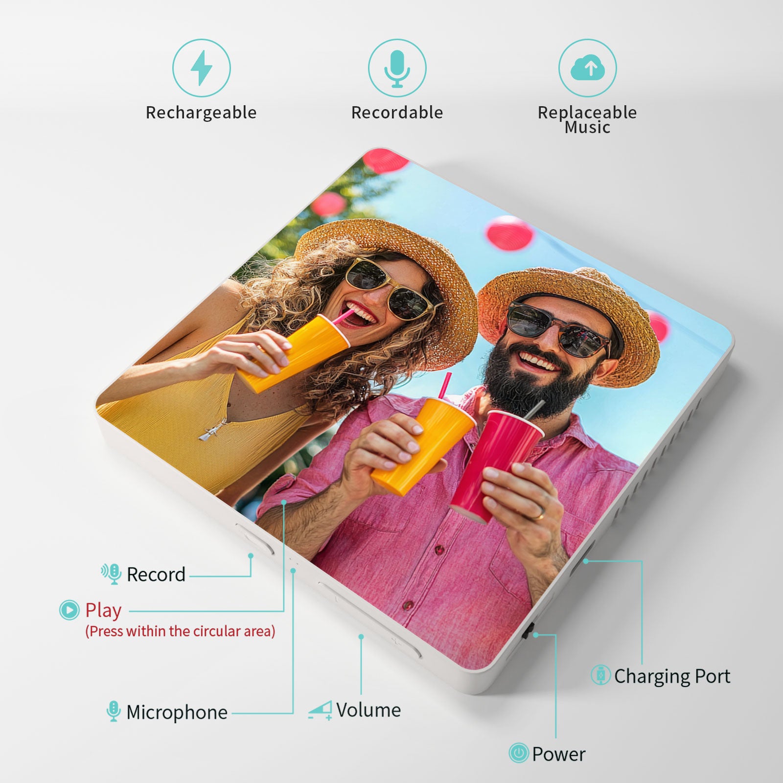 Wholesale Sublimation Music Fridge Magnet Blanks, Album Refrigerator Magnets,Built-in Music Can Play Songs for Heat Press Machine 6 Pack & 24 Pack & 48 Pack