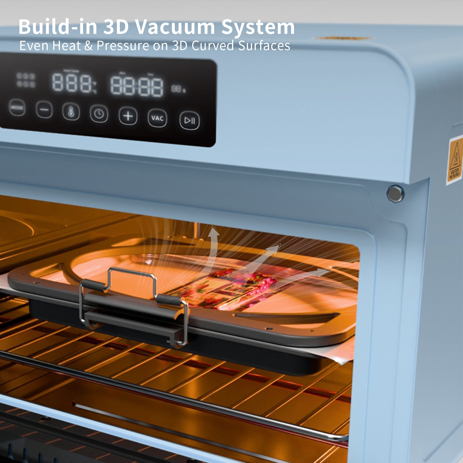 V20 Sublimation Oven Machine Kit 20 L 120 V 1300 W Light Blue for 3D Phone Case Photo Slates Mugs Tumblers Blanks Printing (V20 + A4 Tray Kit)-Pre Order