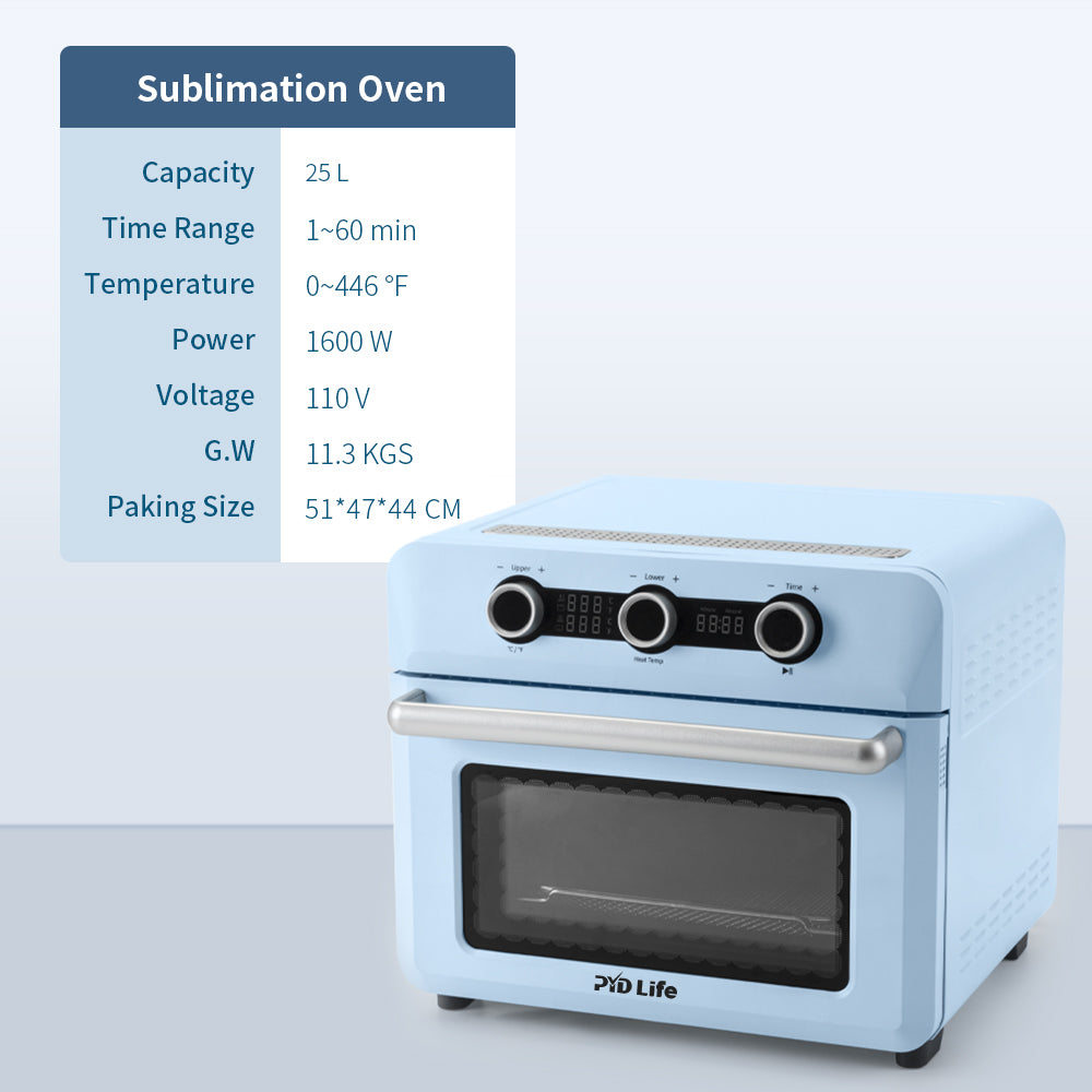 25 L Sublimation Oven Bundle or Pen Heat Press Machine Bundle With Sublimation Pens Blanks,Heat Tape,Wrapping Measuring Tool,Heat Blower