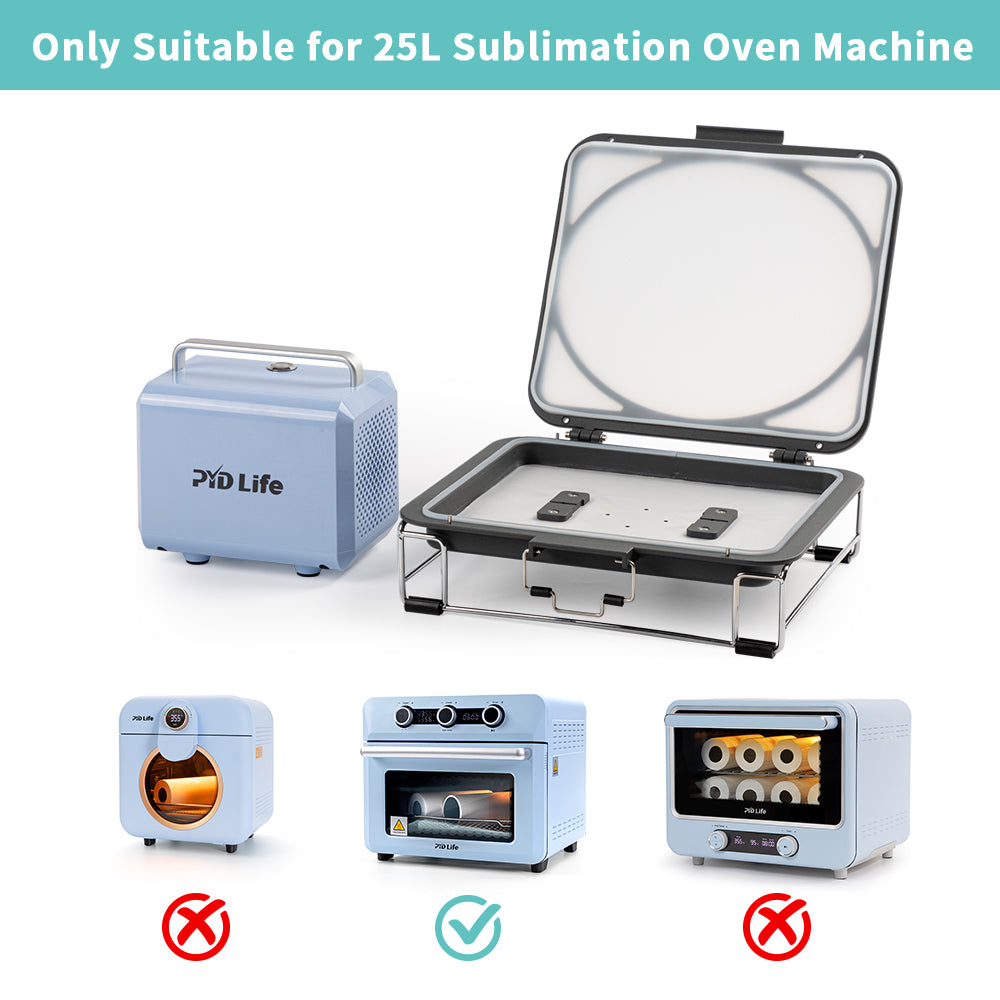 3D Vacuum Sublimation Oven Tray and Pump Set 80 W 110 V for Sublimation Blanks by 25 L Sublimation Oven.