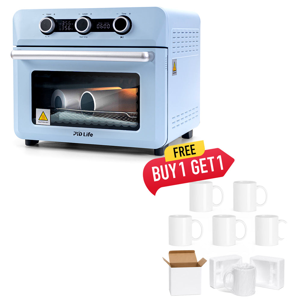 O25 Sublimation Oven Machine Convection Oven for Tumblers Mugs 25 L with Free 11oz Mugs