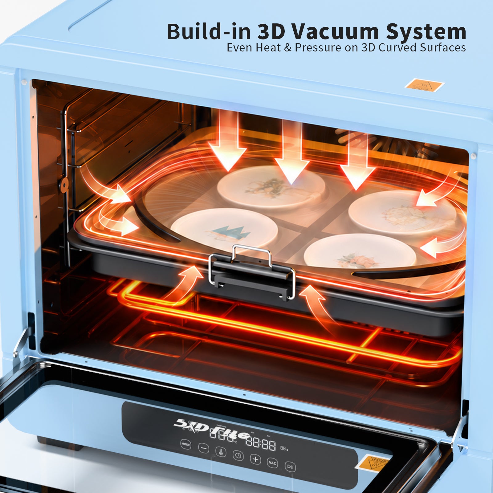 V60 Sublimation Oven Machine Kit 60L 120V with 11.7" x 16.5" Vacuum Tray(Pre-Order)