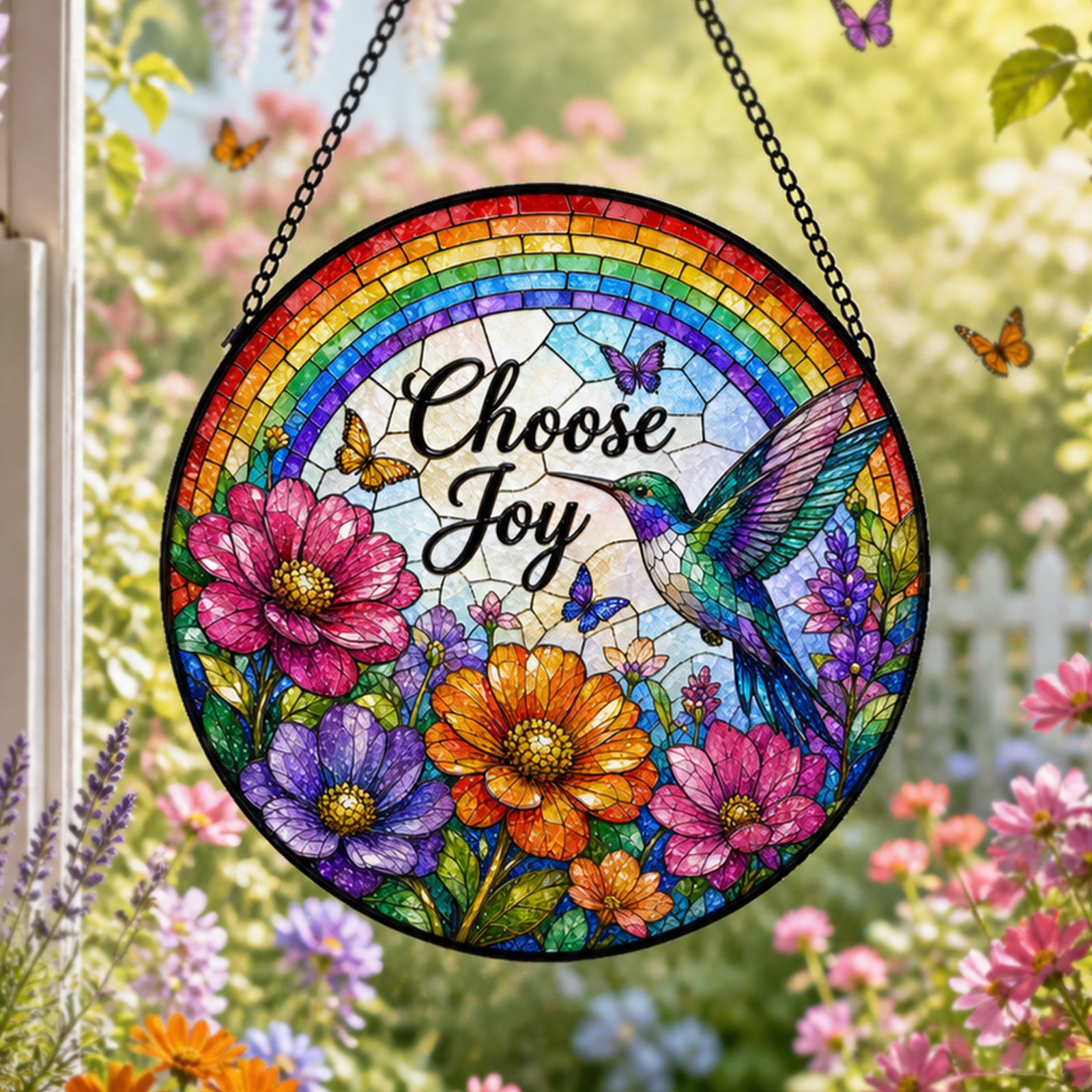 Sublimation Glass Window Hanging Ornaments 4 Pack Round or Square Pre-Order