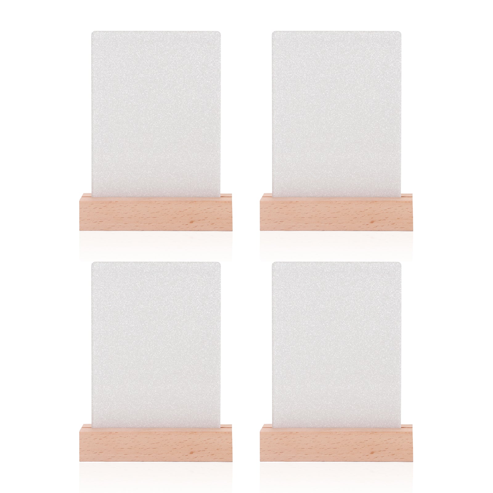 4 Pack & 12 Pack & 24 Pack Sublimation LED Acrylic Photo Frames Night Lights Glitter Blanks with Wood Stand ( 2 Size Options)