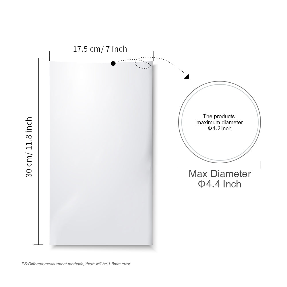 11.8 x 7 Inch Shrink Wrap Films Sleeves for Sublimation Oven Printing 40 OZ Sublimation Tumblers with Plastic Handle 50 PCS