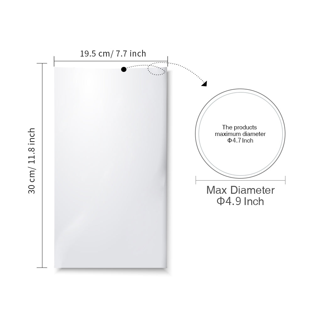 11.8 x 7.7 Inch Shrink Wrap Films Sleeves for Sublimation Oven Printing 40 OZ Sublimation Tumblers with Plastic Handle 50 PCS