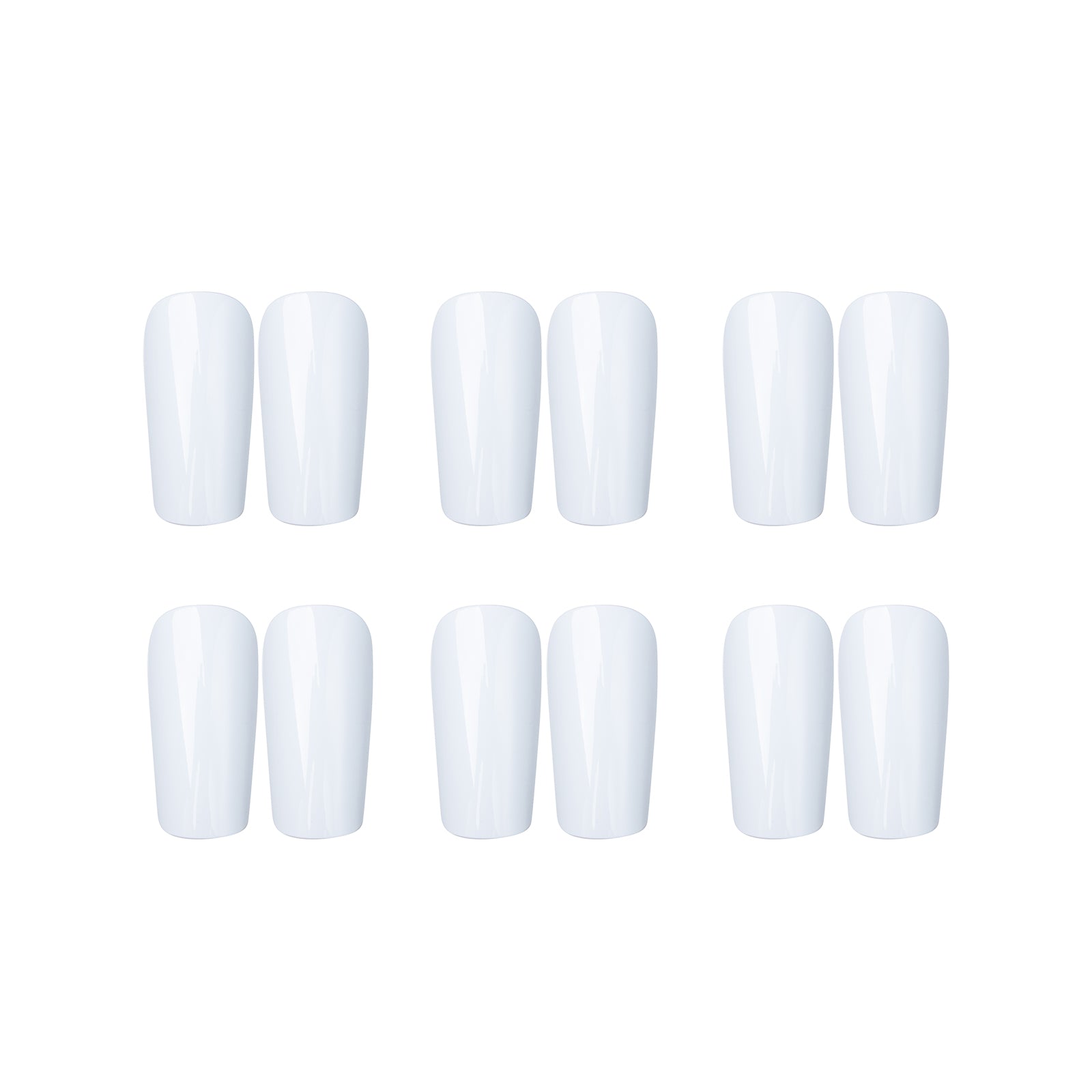 Soccer Shin Guard Pads White for Sublimation 6 Pairs (3 Size Options)