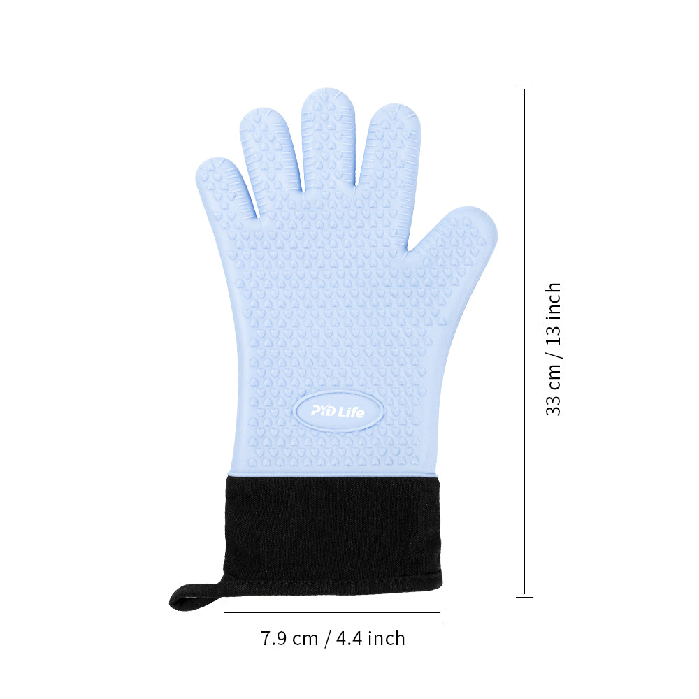 2 PCS 1 Pair Heat Resistant Gloves Silicone for Sublimation Blue Heat Proof Gloves Sublimation Accessories Tools for Tumbler Heat Press Sublimation Oven Sublimation Printing