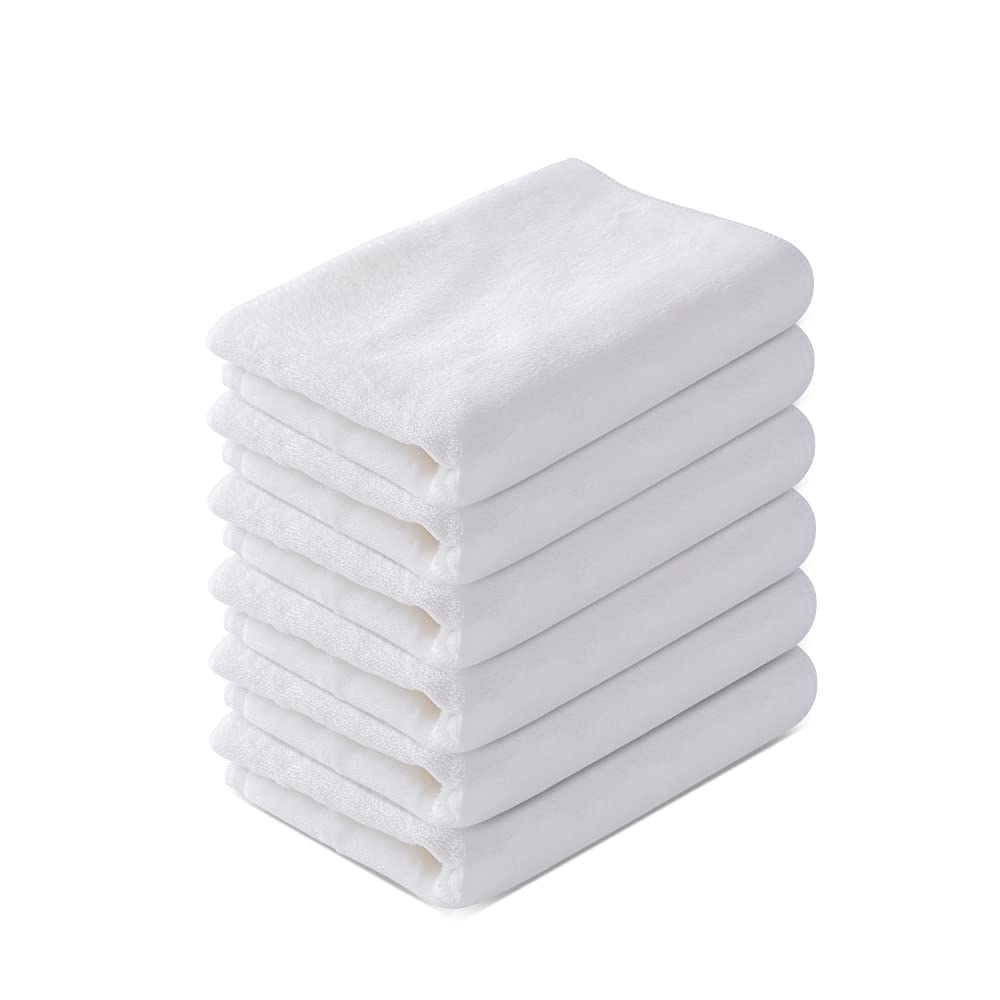 Wholesale 22 x 15 Inch Sublimation Blanks White Hand Face Towel for Sports Yoga Bath Beach Polyester for Heat Press Transfer Print 6 pack