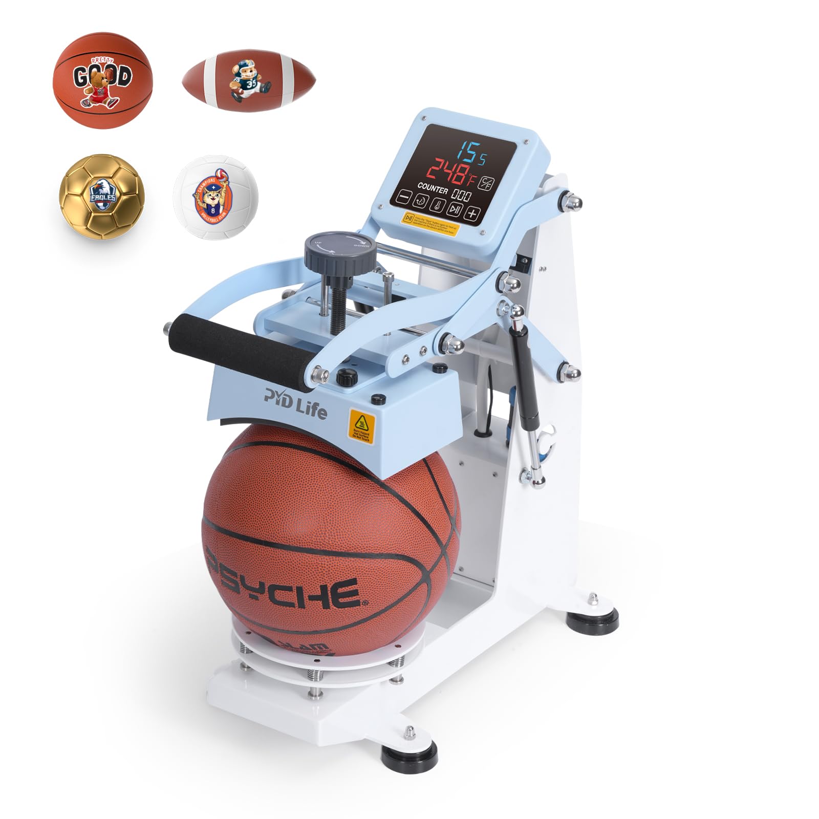 Ball Heat Press Machine for Basketball Rugby Football Volleyball DTF HTV Sublimation Printing