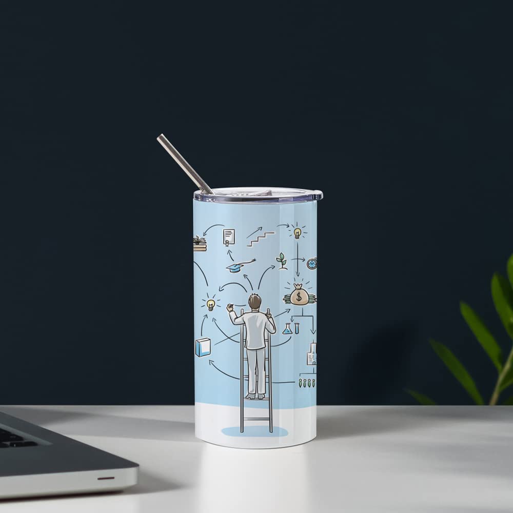 Wholesale 20 OZ Sublimation Blanks Tumbler Straight Fatty Stainless Steel Tumblerwith Lid and Metal Straw for Mug Press Machine 4 Pack
