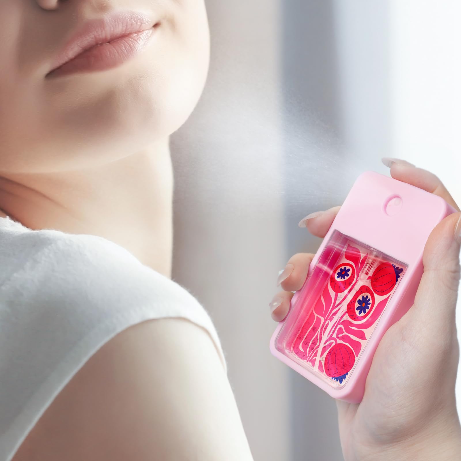 Wholesale 12 Pack Sublimation Blanks Card Perfume Spray Bottle 1FL. OZ 30 ml Mixed Color, Portable Refillable Travel Mist Sprayer with 16 PCS Double-Sided Sublimation Aluminum Sheets for Custom Design