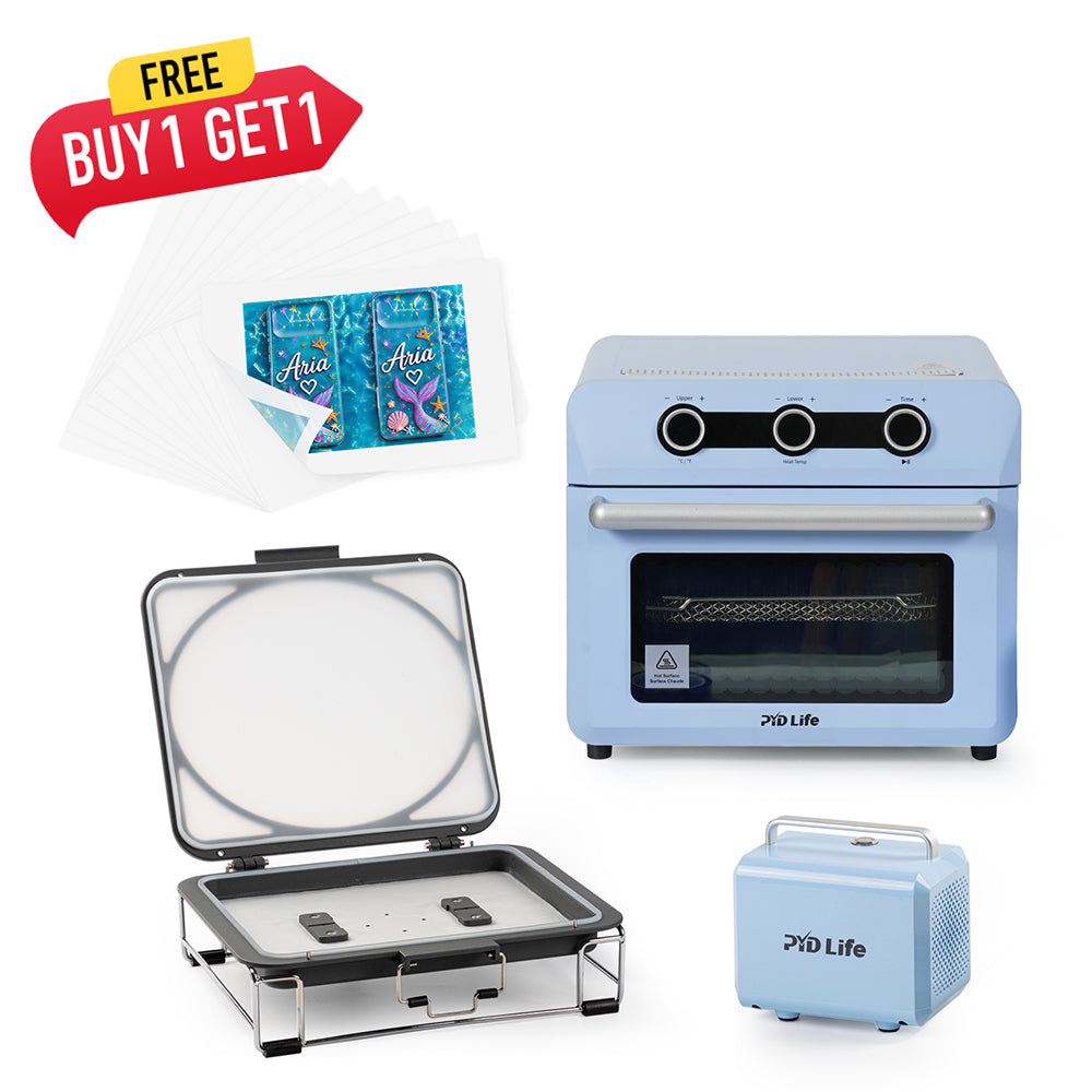 25 L Sublimation Oven Kit with 3D Vacuum Set for 3D Phone Cases Plates Sublimation Tumblers Mugs Printing