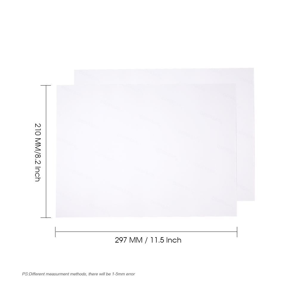 Sublimation Paper A4 Size 8.2 x 11.5 Inch, 100 Sheets, 125g