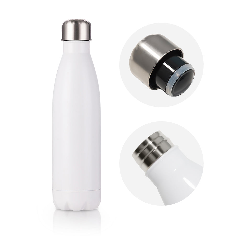 Wholesale 17 OZ Sublimation Cola Shaped Water Bottles Bulk for Sublimation Oven Printing Glossy White 8 Pack & 24 Pack & 48 Pack