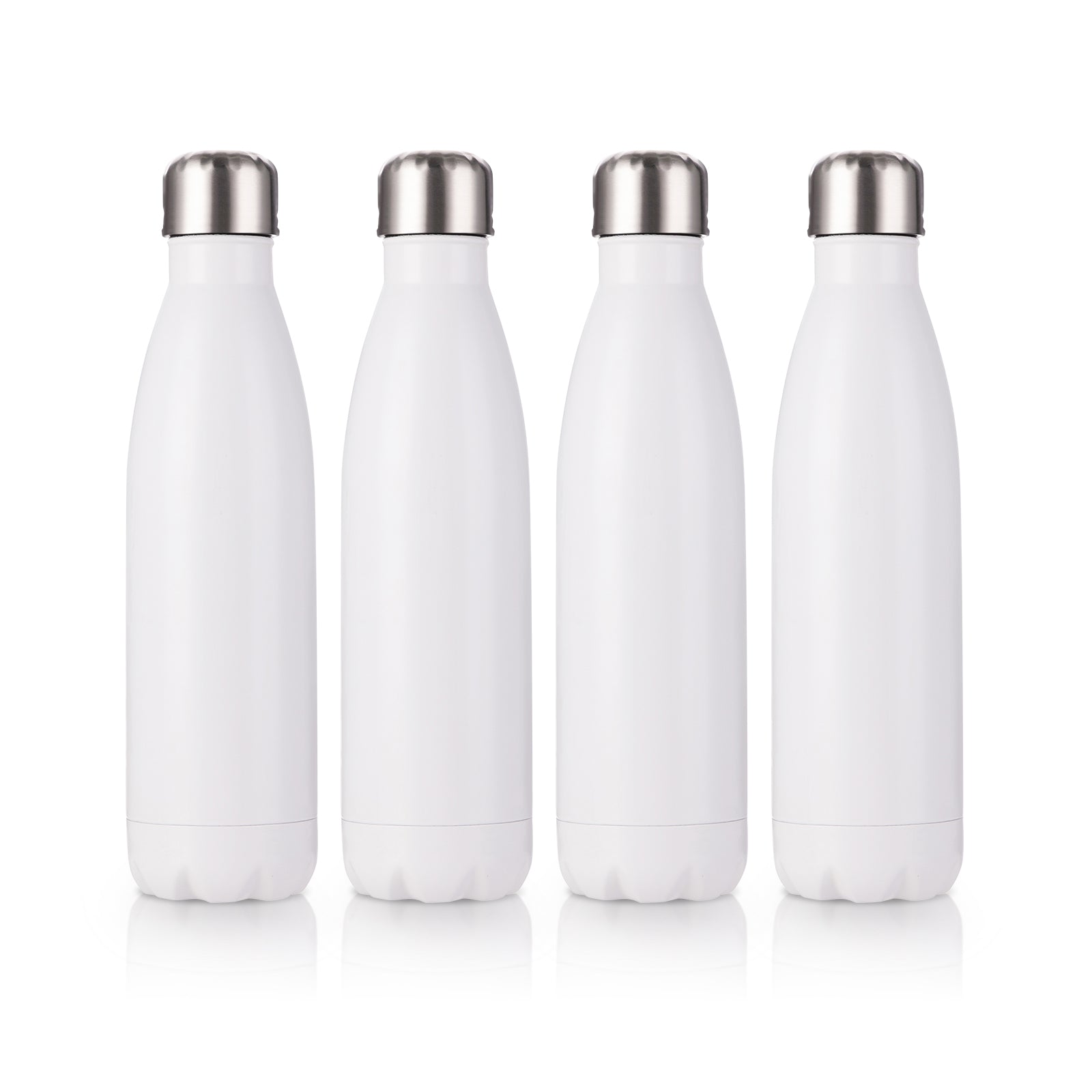 Sublimation Sports Water Bottles White with Wide Mouth Handle Cap and Straw 30 oz 2 Pack