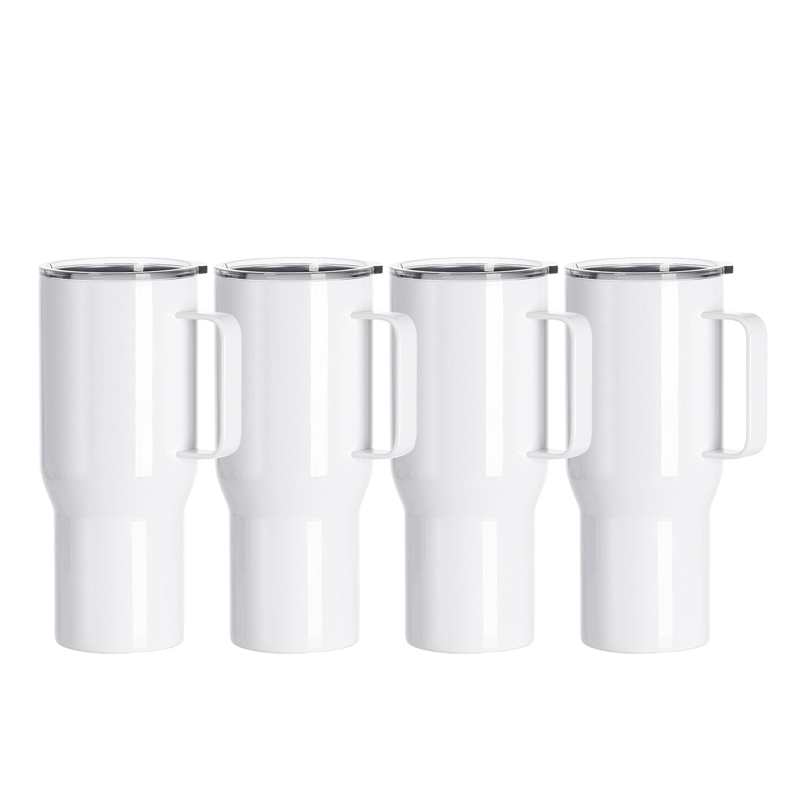 Wholesale 25 OZ Sublimation Travel Tumblers White with Handle and Leakproof Slide Lid  4 Pack & 24 Pack & 48 Pack